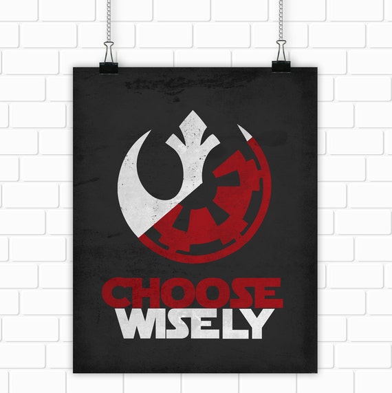 Star Wars Printable Art Empire &amp; Rebel Logo Art Star Wars