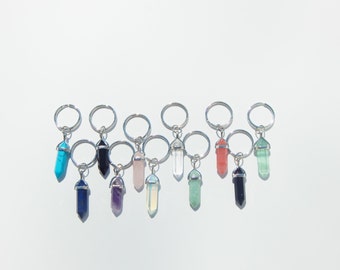 Crystal Keychain, Crystal Pendant Keychain, Gemstone Keychain, Quartz Keychain, Stone Keychain, Crystal Key Chain, Crystal Pendant, Quartz