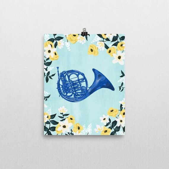 Blue French Horn how I met your mother himym poster himym