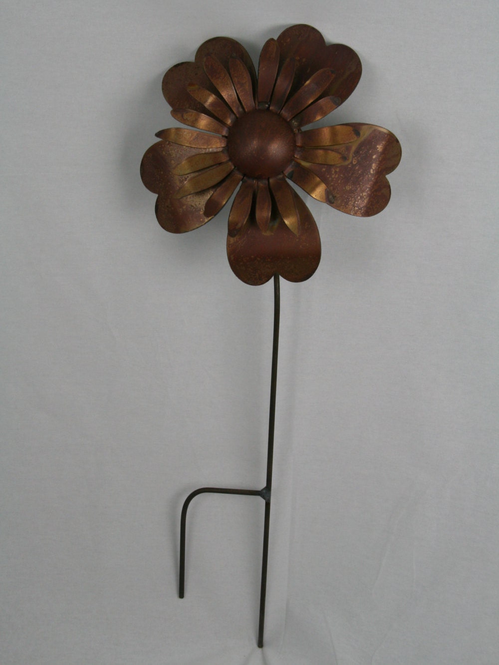 Large Metal Sunflower, Metal Flower Stake, garden flowers, Flower