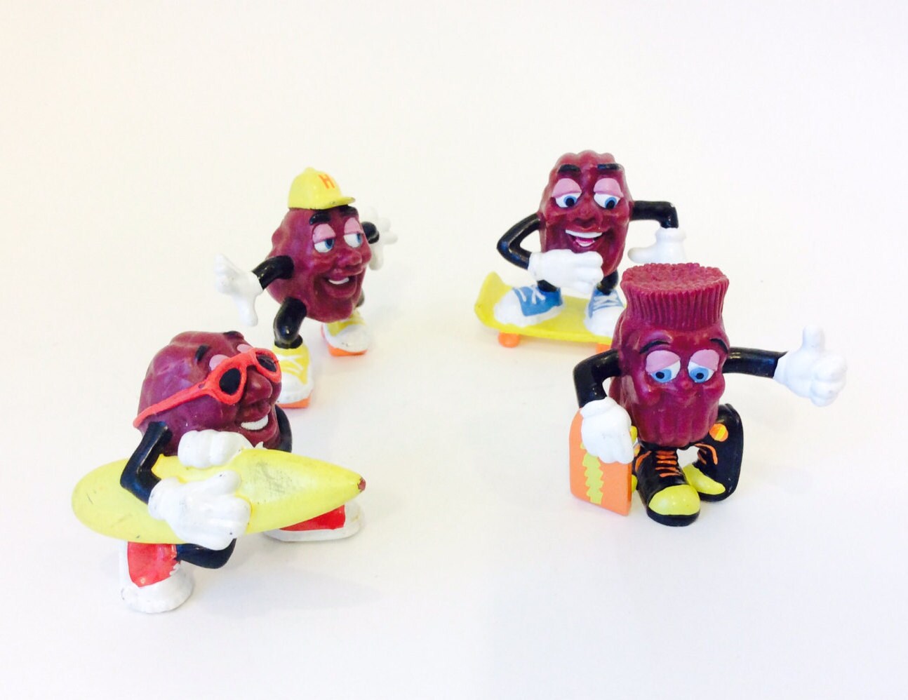California Raisins Plastic Figurines 80's Vintage