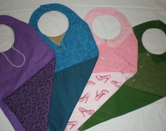 Adult Bibs Customize A Pretty, Fancy Women's Ladies Bib in Color and Style You Wish