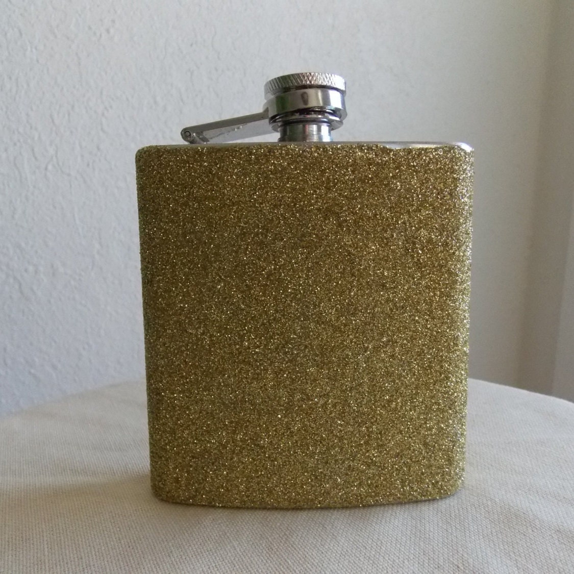 Gold Glitter Flask Flask Custom Flask Golden Flask Glitter