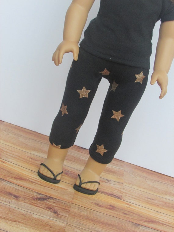 Gold Star Crop Leggings - 18 Inch Doll Clothes // Clothing