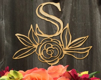 Wedding Cake Topper Custom Initials Names Personalized Wood Cake Topper Rustic Wedding Event Anniversary Birthday Baby shower Topper