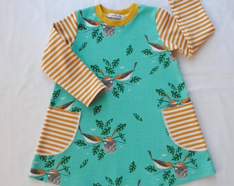 Organic Cotton Baby Dress,Organic Cotton Toddler Dress,Birch Organic,Long Sleeve Girl Dress,