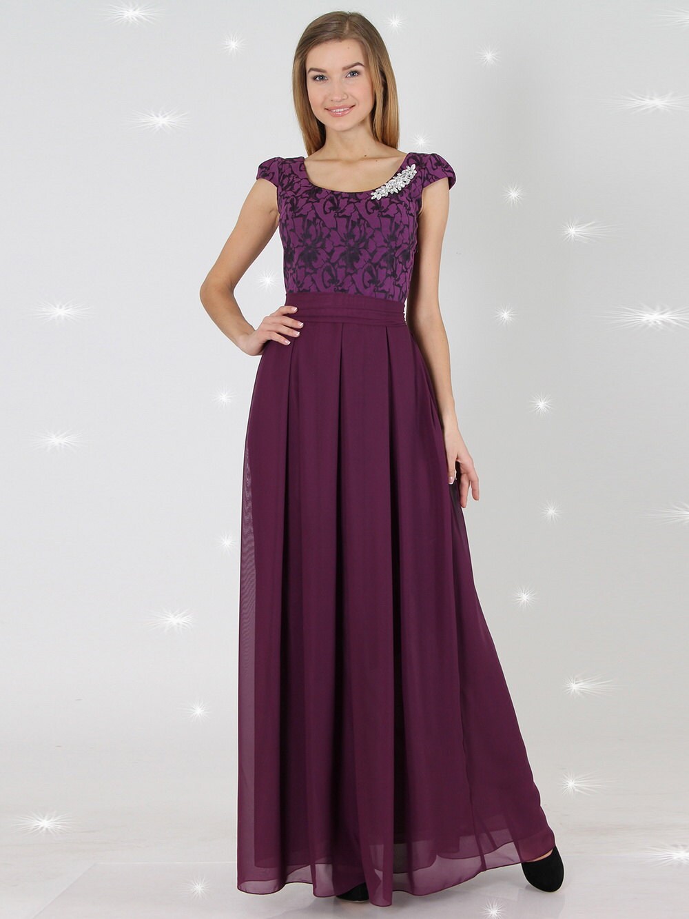 chiffon evening skirt