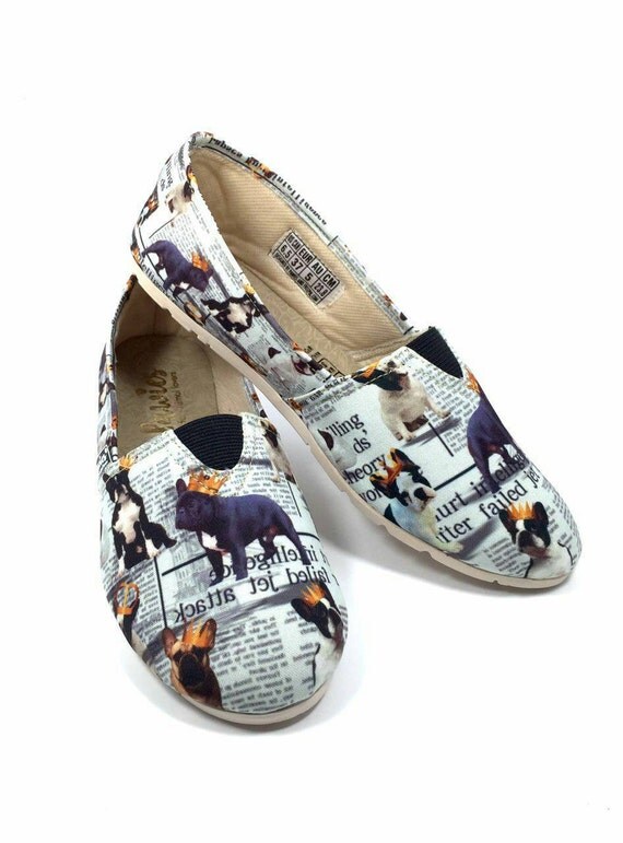 French Bulldog Shoes Women shoes Dog Lovers dog breeds.