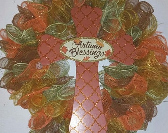 Fall Wreath - Autumn Wreath - Fall Door Decor - Fall Door Wreath - Fall Wreath for Door - Orange Wreath - Wreath Fall - Door Wreath Fall