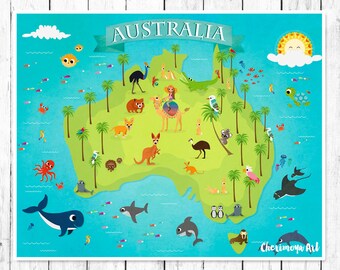 Kids Maps Australia Map For Kids Childrens Maps Map Of