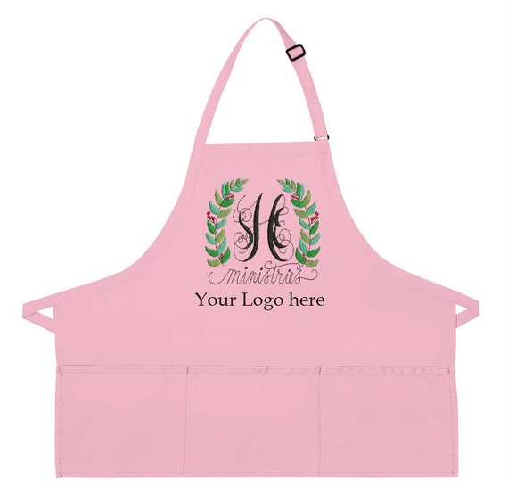 Company logo monogrammed apron Advertise by