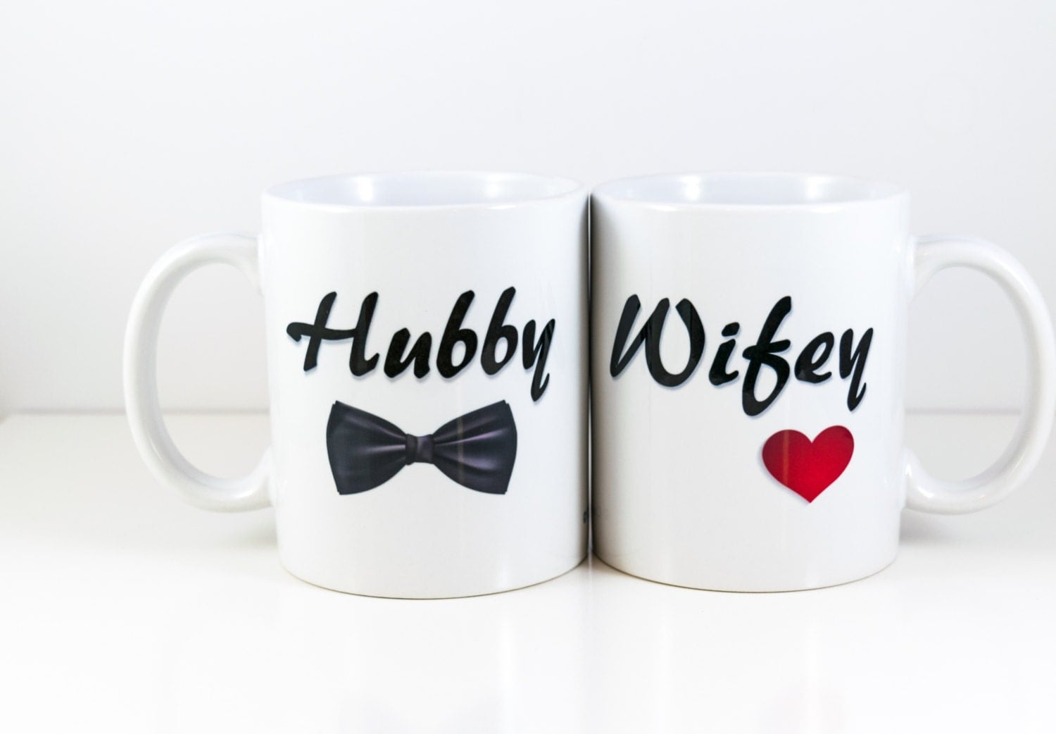 Hubby and Wifey Mug Set Husband and Wife Coffee Mug Set