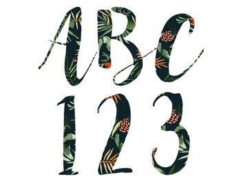 Tropical Watercolor Alphabet, Watercolor Clipart, Tropical Alphabet, Summer Watercolor Alphabet,Watercolor Clipart Letters- Digital download