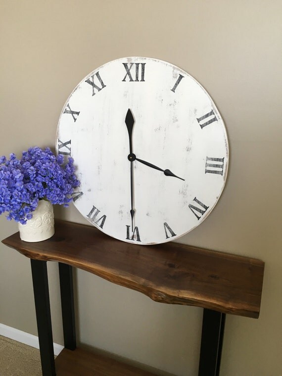 Handmade Rustic & Distressed Wall Clock by GirlyBuilds on Etsy