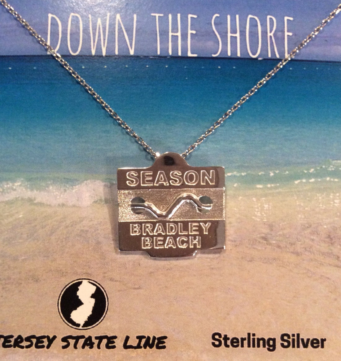 Bradley Beach Jersey Shore Sterling Silver Beach Badge