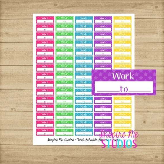 Printable Work Planner Stickers / Planner Stickers / Life