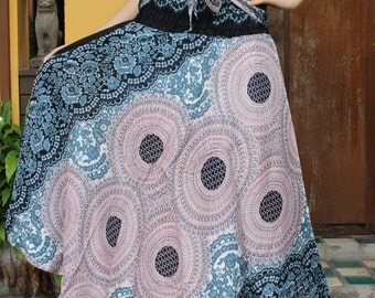 Bohemian Skirt Gypsy hippie style flower bloom One Size Fits