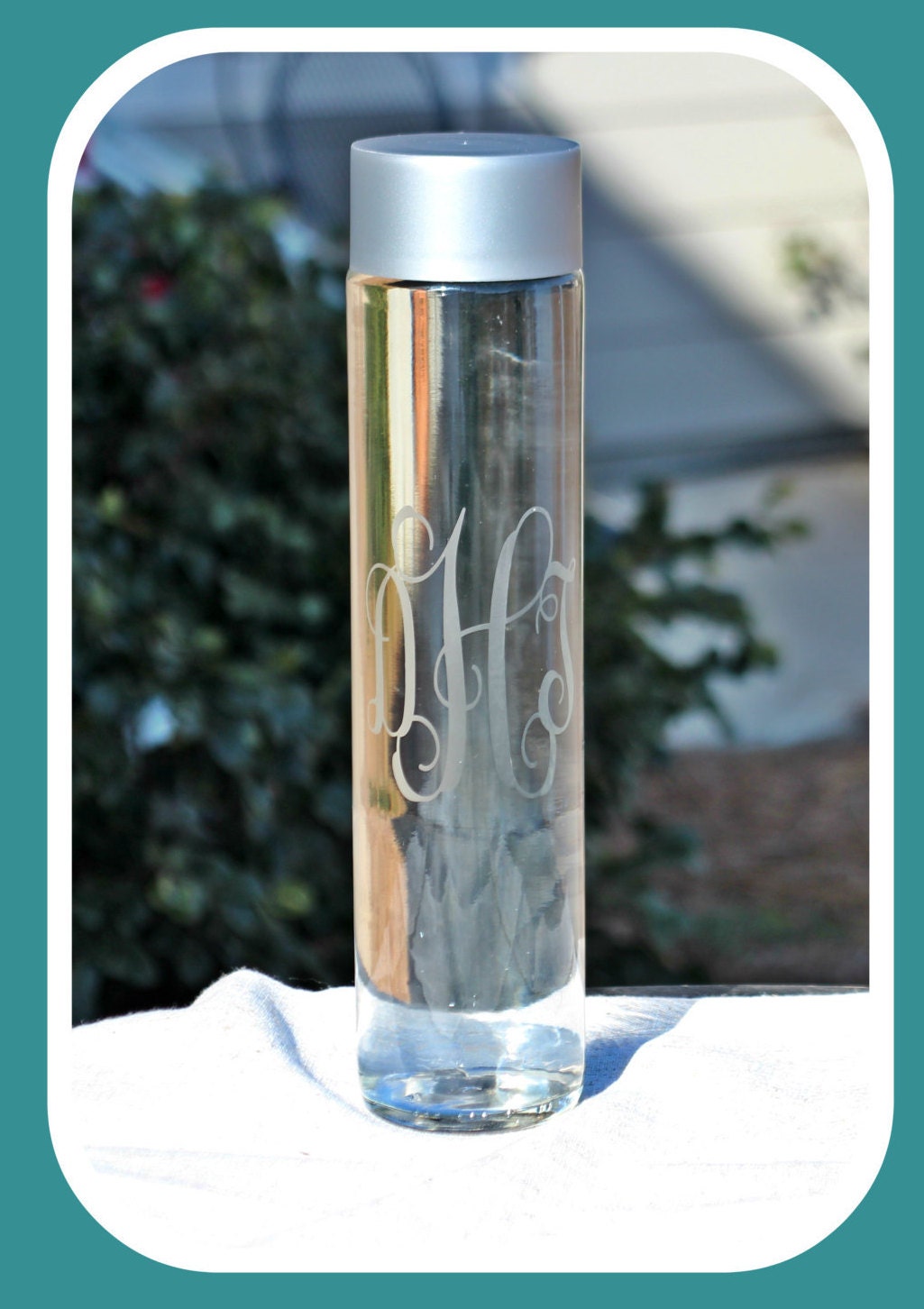 Custom Etched Glass Water Bottle By Thehomemadehwcreates On Etsy