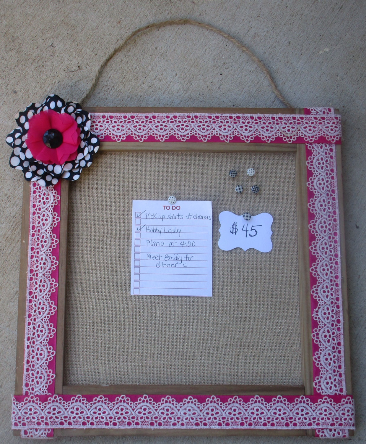 Decorative Bulletin Board Lace Bulletin Board Polka Dot
