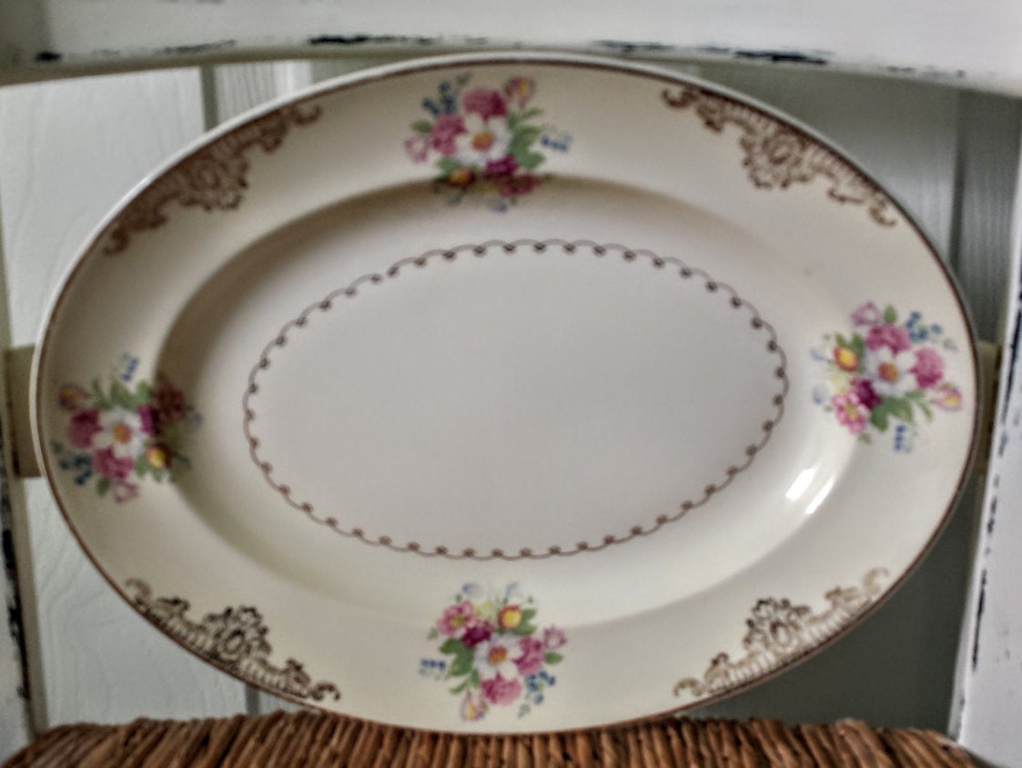 Vintage China Platter The Paden City Pottery Co Vintage