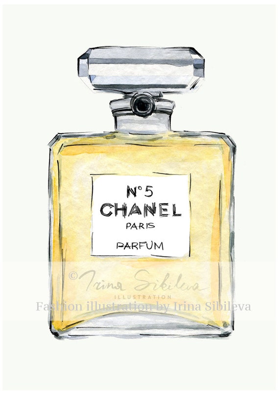 CHANEL no. 5 Print by IrinaIllustration on Etsy