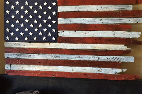 Wooden Flag Barn Wood American Flag wooden by CustomHeritage