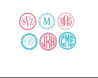 circle monogram frame svg dxf file instant download silhouette cameo cricut clip art commercial use