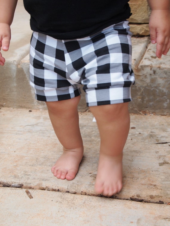 Baby boy shorts Toddler shorts Buffalo plaid shorts