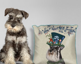 schnauzer plush pillow