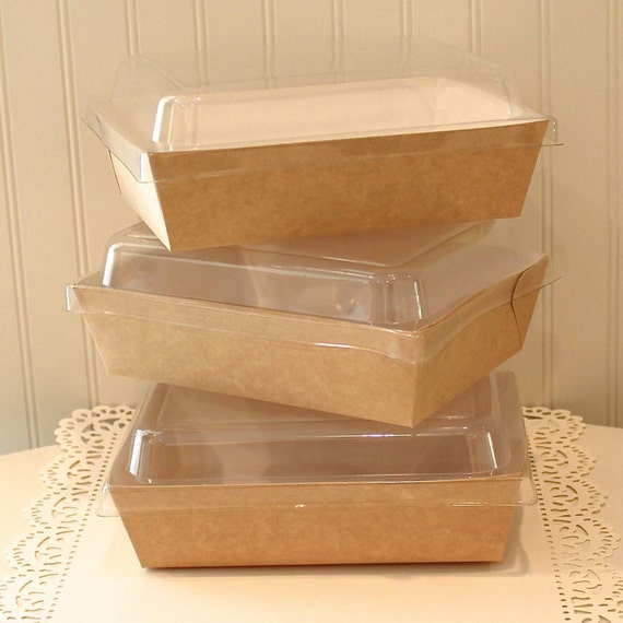 Drink Carrier / Food Tray 10 Brown Kraft Party by ThePaperedTable
