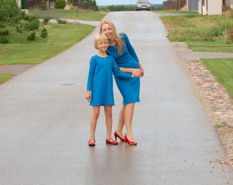 Mother daughter matching dress mommy and me outfits matching clothing mother daughter dress matching dresses a line long sleeve dress winter
