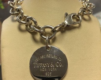 Exciting Return to Tiffany & Co. Sterling Silver Round Chain Link Bracelet
