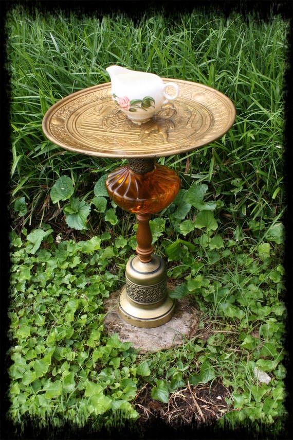 Items similar to Vintage UpCycled Bird Bath on Etsy