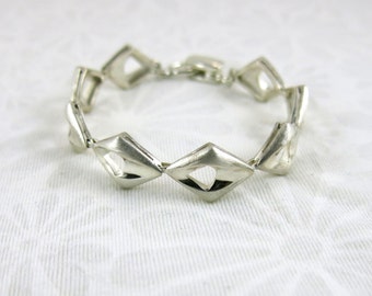 Bracelet losanges en argent sterling/Sterling silver diamond bracelet/Silver bracelet/Handcrafted bracelet/Bracelet en argent