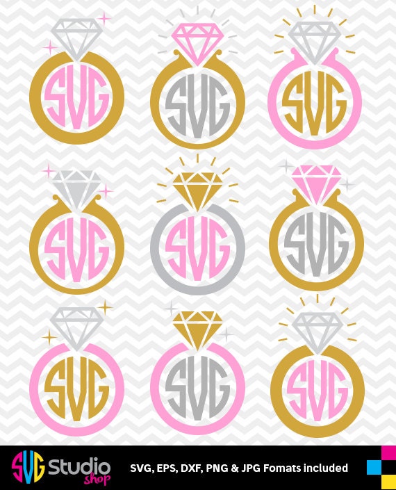 Download WEDDING RINGS SVG Files, Silhouette, Die Cut, Vinyl Cutter, Monogram, Screen Printing svg#004 ...