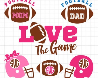 FOOTBALL FAN Svg files, Silhouette Studio, Cricut, Cameo, Embroidery, Screen Printing TT-01