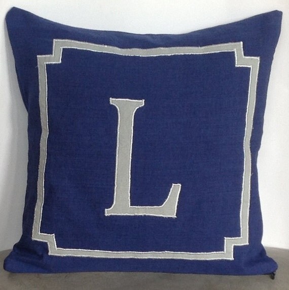 Monogram pillow cases Euro shams Euro pillow Cases by Snazzyliving