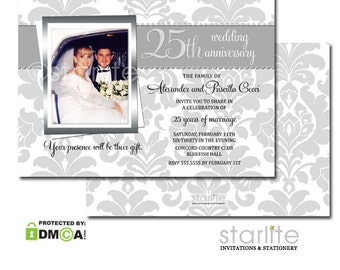 Printed wedding anniversary invitations