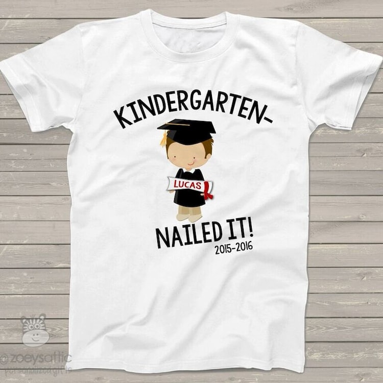 Kindergarten graduation shirt funny kindergarten by zoeysattic
