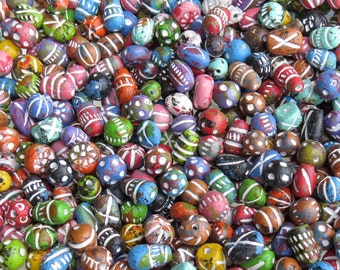13mm to 8mm Assorted Shapes and Sizes Color Mixed Clay Beads 50 Grams (AS31) SE