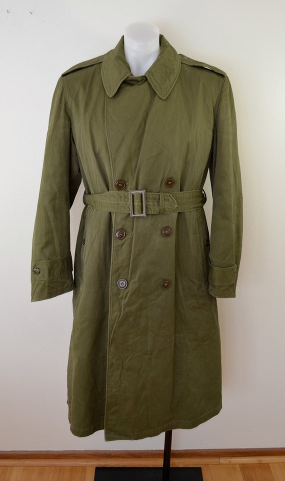Vintage U.S. ARMY overcoat O.G. 107 trenchcoat with wool liner