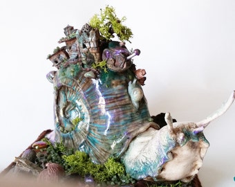MADE TO ORDER Polymer Clay Snail sculpture