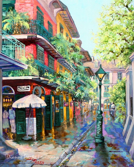 New Orleans Art FREE SHIPPING Pirates Alley by DianneParksArt