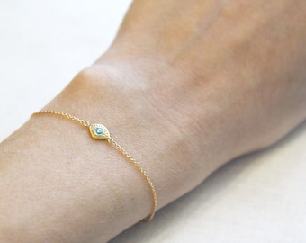 Evil Eye Bracelet | Delicate Gold Bracelet | Evil Eye Jewelry