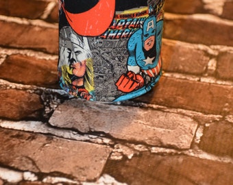 Avengers Can/Bottle Cozy/Home Decor/ Housewarming Gift/ Kitchen Decor/ Hostess Gift/ Wedding Gift/ Gift for her/ Fun gift/ Boyfriend gift