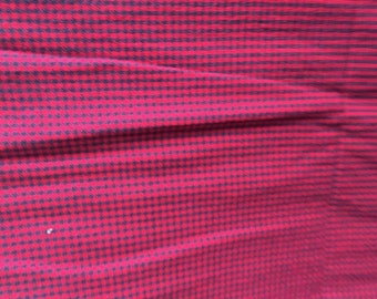 Cozy Red and Black Plaid Flannel Fabric By The Yard