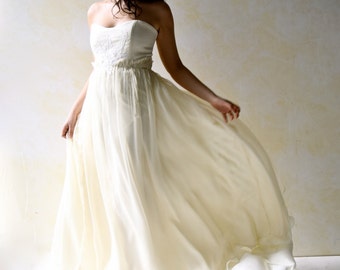 Wedding Dress, Wedding Gown, Bridal gown, Boho wedding dress, Ball gown dress, Train wedding dress, Alternative wedding dress, Silk dress