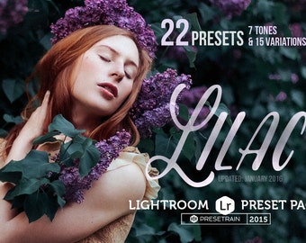 Lilac Lightroom Presets - 22 creative toning presets, portrait presets, wedding, Adobe Lightroom 4, Lightroom 5, Lightroom 6, Lightroom CC