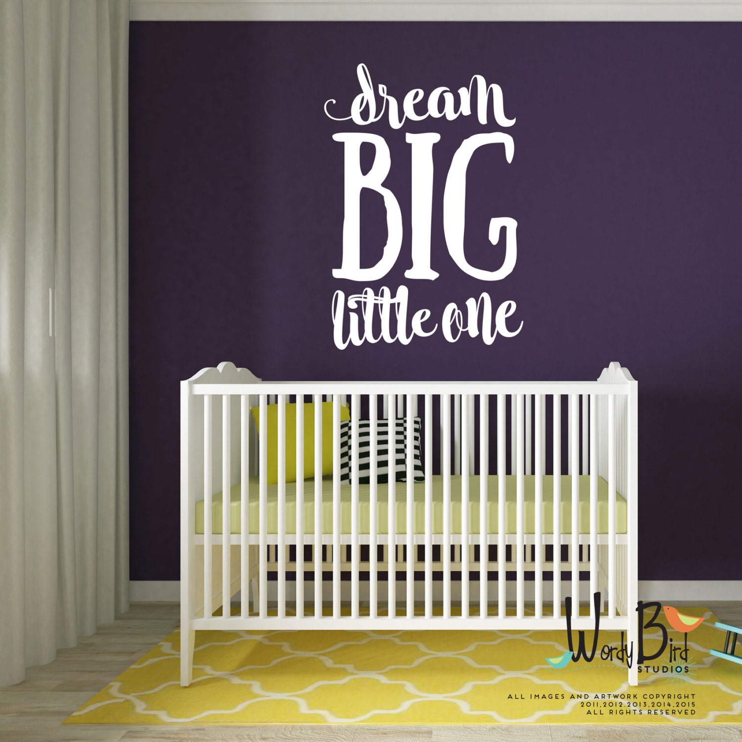 Dream Big Little One Wall Decal Nursery Wall Decal Nursery