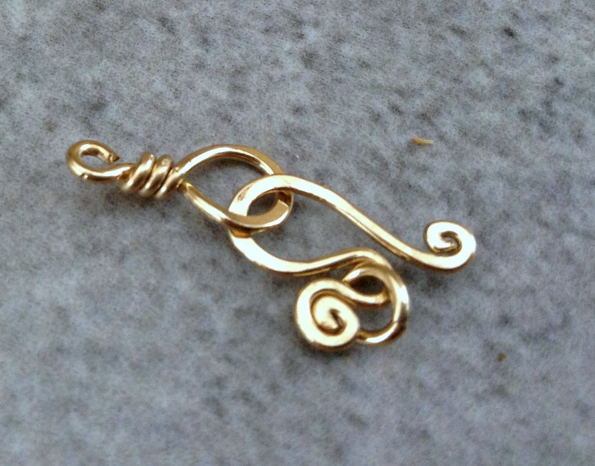 14k gold filled hook clasp yellow gold clasp gold bracelet